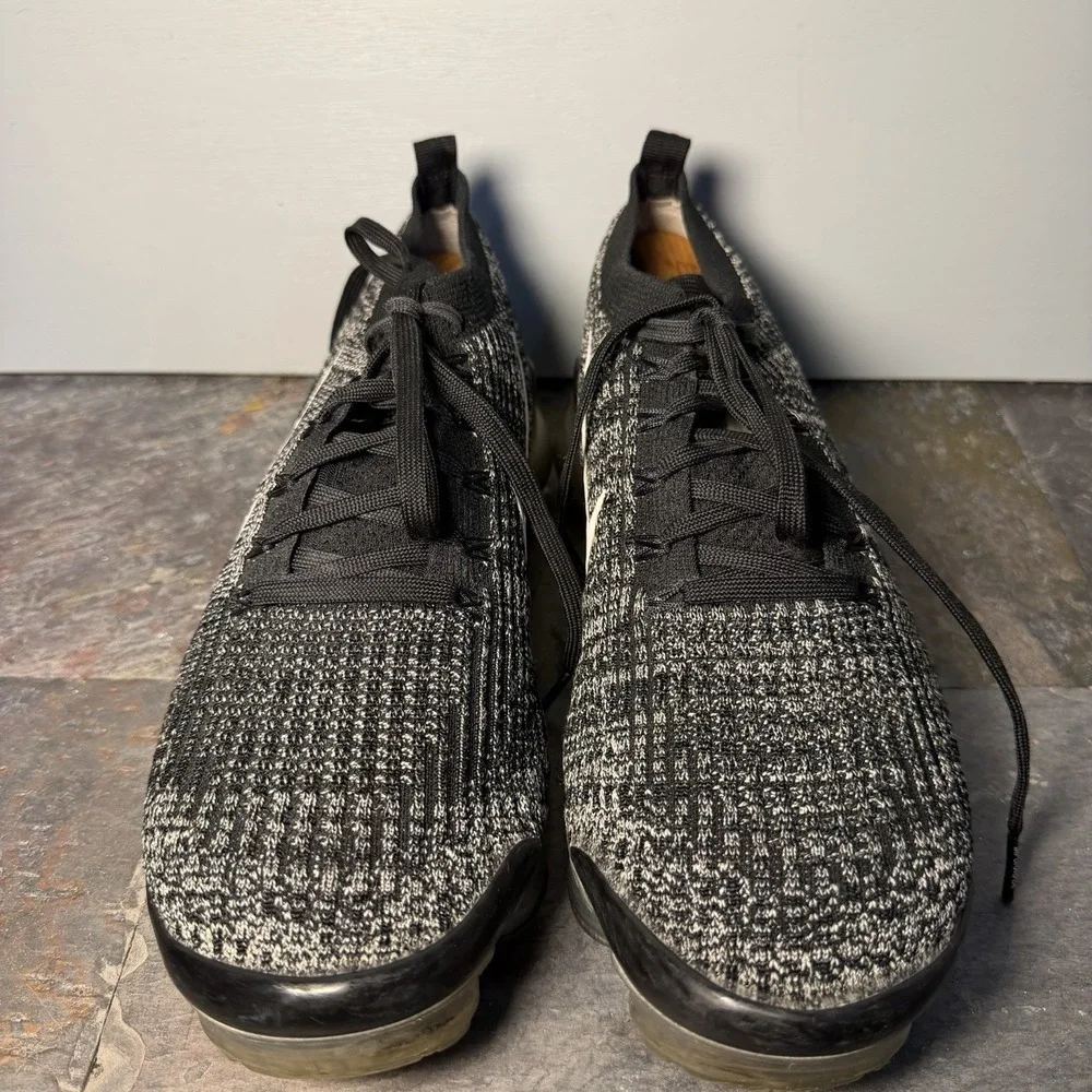 Nike Air Vapormax Flyknit 3 Men US 12 Oreo Black Sneaker AJ6900-002 F2